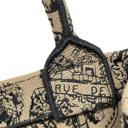 Dior/christian Dior Tote Bag Book Tote Small Bag Gray Beige And Black