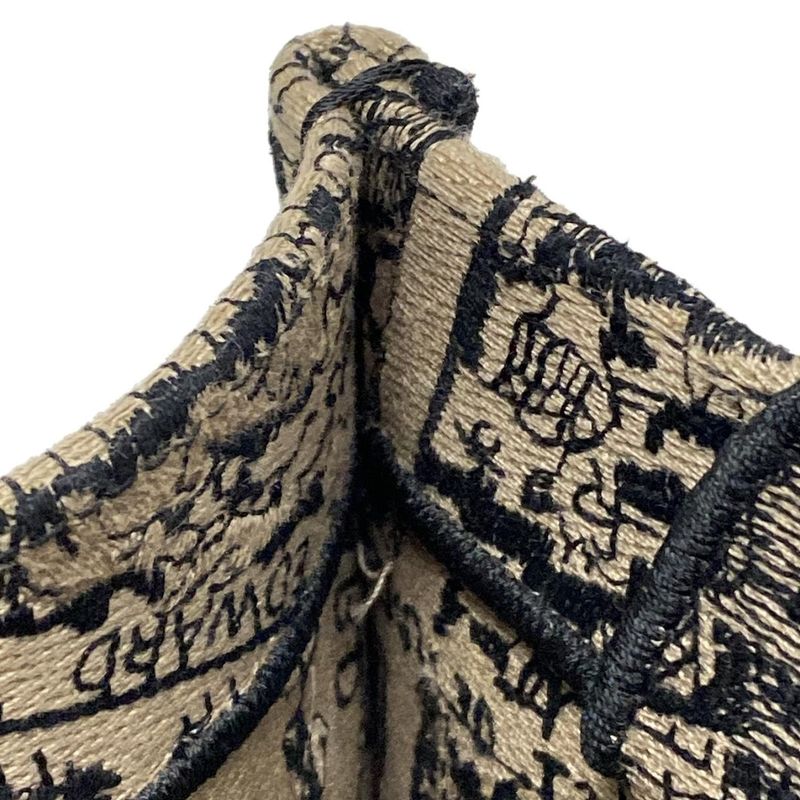 Dior/christian Dior Tote Bag Book Tote Small Bag Gray Beige And Black