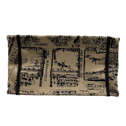 Dior/christian Dior Tote Bag Book Tote Small Bag Gray Beige And Black