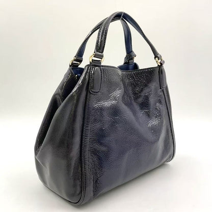 Gucci Soho Interlocking G Shoulder Strap Not Included Enamel Leather Purple