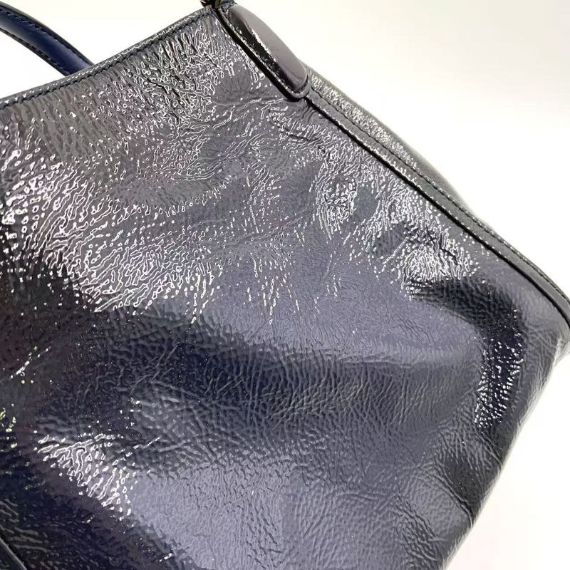 Gucci Soho Interlocking G Shoulder Strap Not Included Enamel Leather Purple