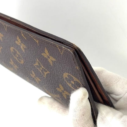 Louis Vuitton Portefeuille Blazer Monogram PVC Brown Bifold Long Wallet Gold
