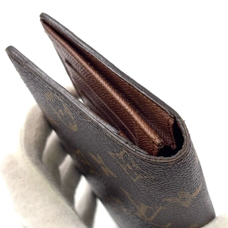 Louis Vuitton Portefeuille Blazer Monogram PVC Brown Bifold Long Wallet Gold