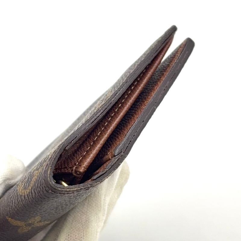 Louis Vuitton Portefeuille Blazer Monogram PVC Brown Bifold Long Wallet Gold