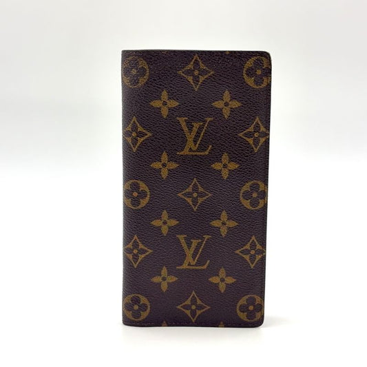 Louis Vuitton Portefeuille Blazer Monogram PVC Brown Bifold Long Wallet Gold