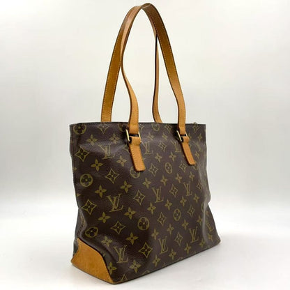 Louis Vuitton Cabas Piano Monogram Leather X PVC Brown Tote Bag Gold M51148
