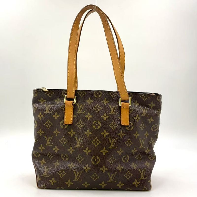 Louis Vuitton Cabas Piano Monogram Leather X PVC Brown Tote Bag Gold M51148