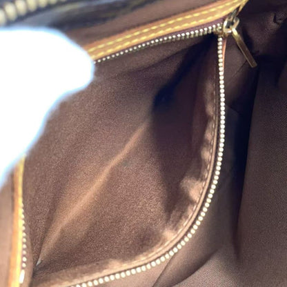 Louis Vuitton Cabas Piano Monogram Leather X PVC Brown Tote Bag Gold M51148