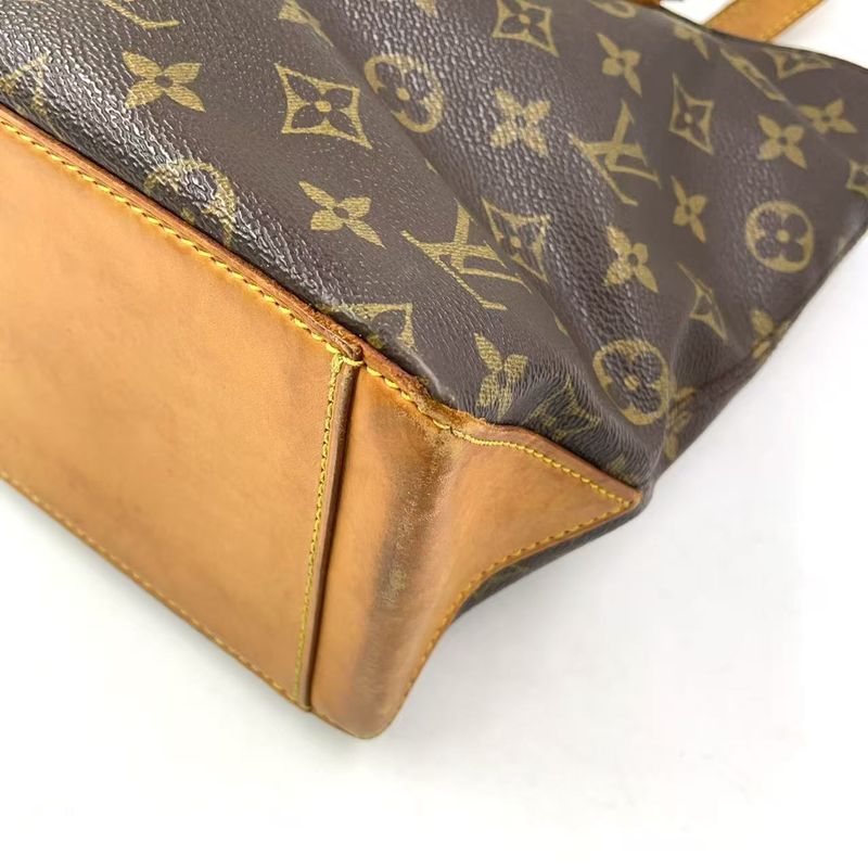 Louis Vuitton Cabas Piano Monogram Leather X PVC Brown Tote Bag Gold M51148