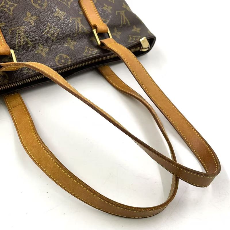 Louis Vuitton Cabas Piano Monogram Leather X PVC Brown Tote Bag Gold M51148