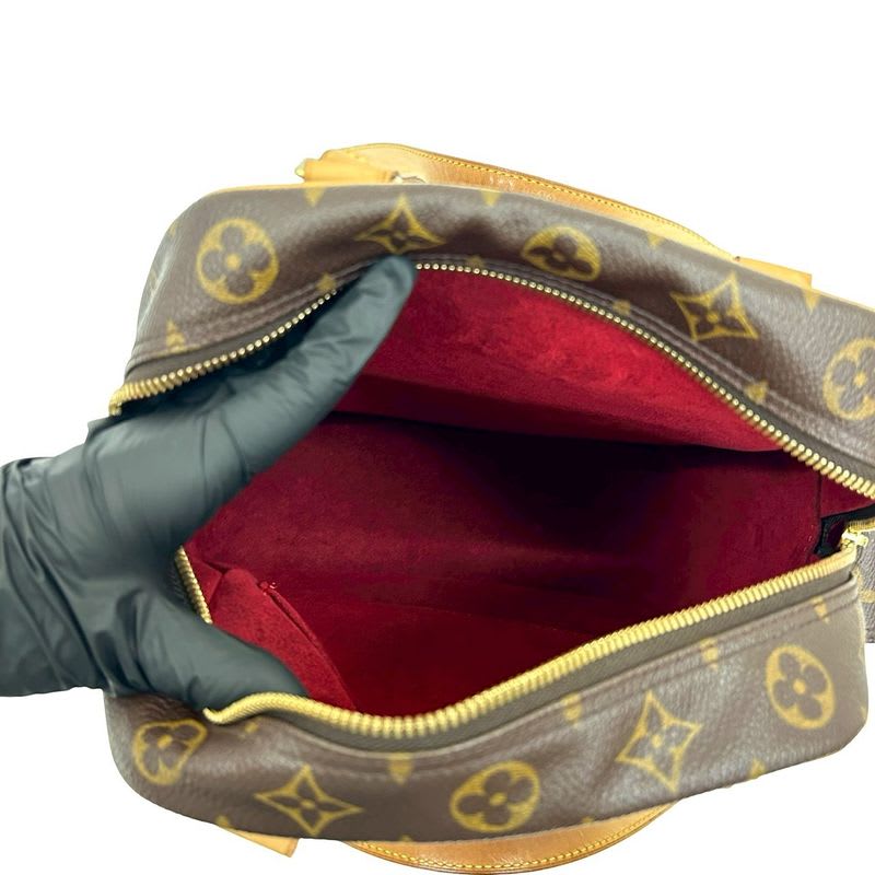 Louis Vuitton Vintage Exanterie City Monogram Leather Handbag Mini Boston Bag