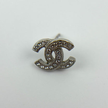 Chanel Coco Mark Accessories Earrings Silver F22V Vintage Ladies