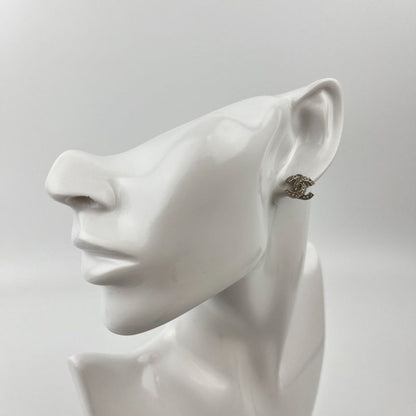 Chanel Coco Mark Accessories Earrings Silver F22V Vintage Ladies