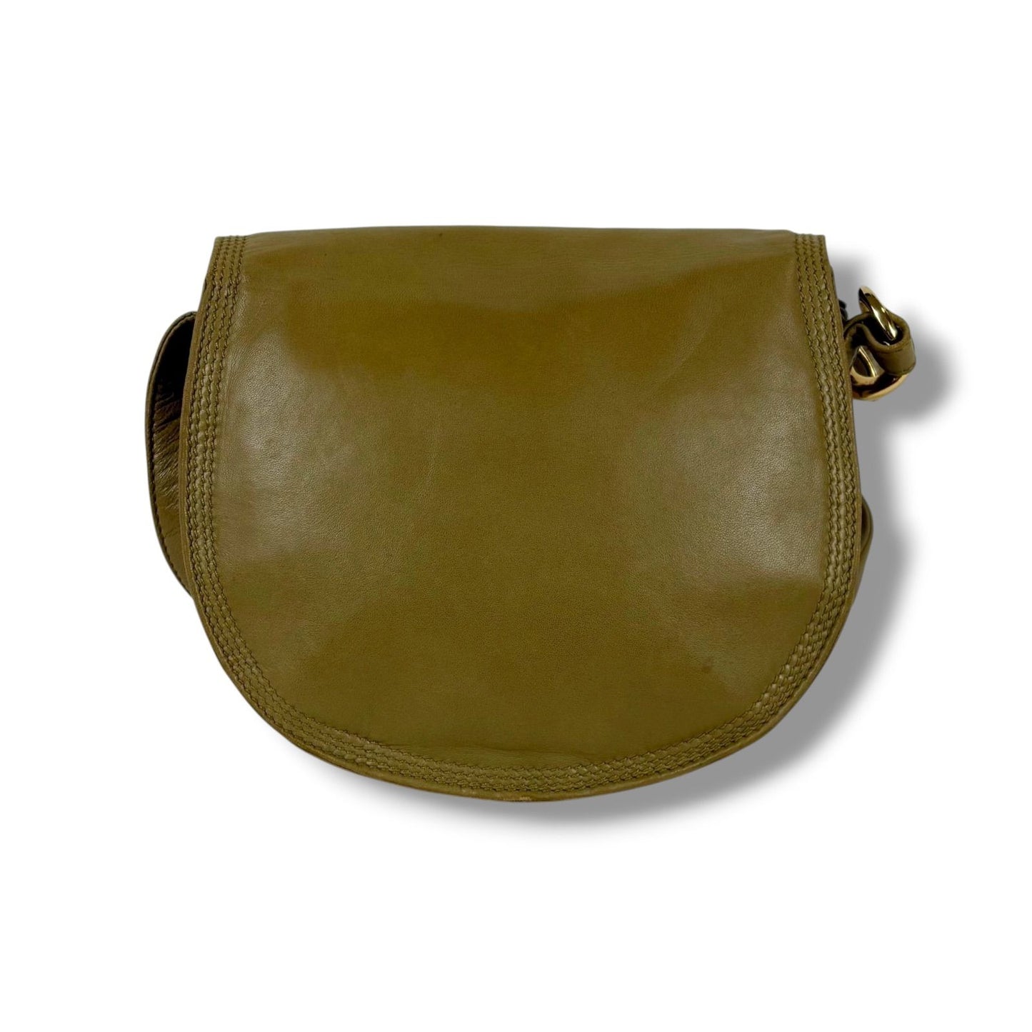 Loewe Anagram Logo Mini Shoulder Bag Pochette Nappa Leather Khaki Beige Gold