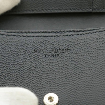 Saint Laurent Paris Card Case Business Card Holder Logo Leather Black AN3 AA