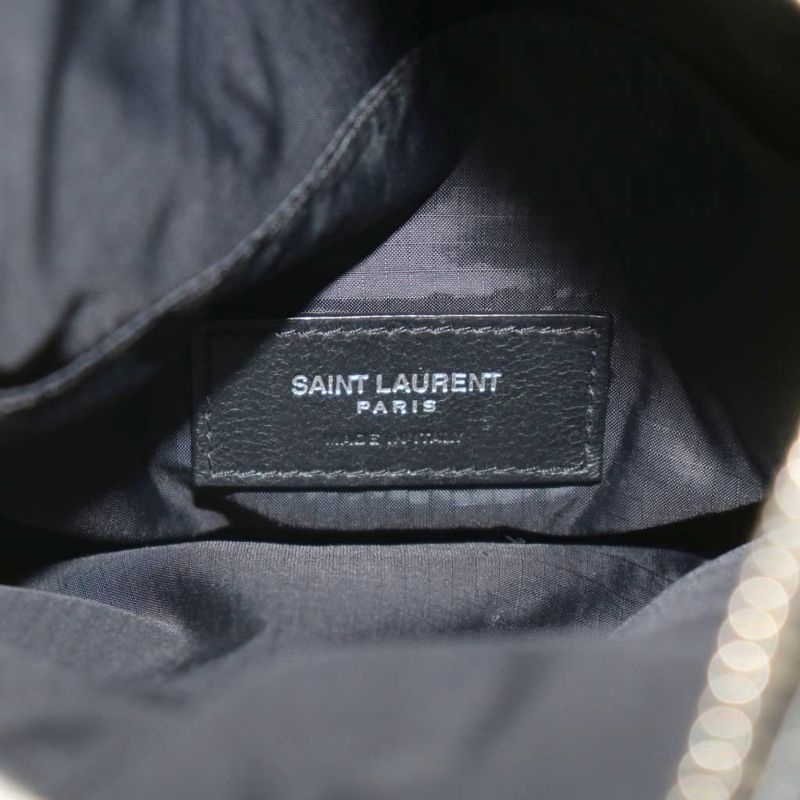 Saint Laurent Paris Shoulder Bag Logo Leather Black AN6 AA