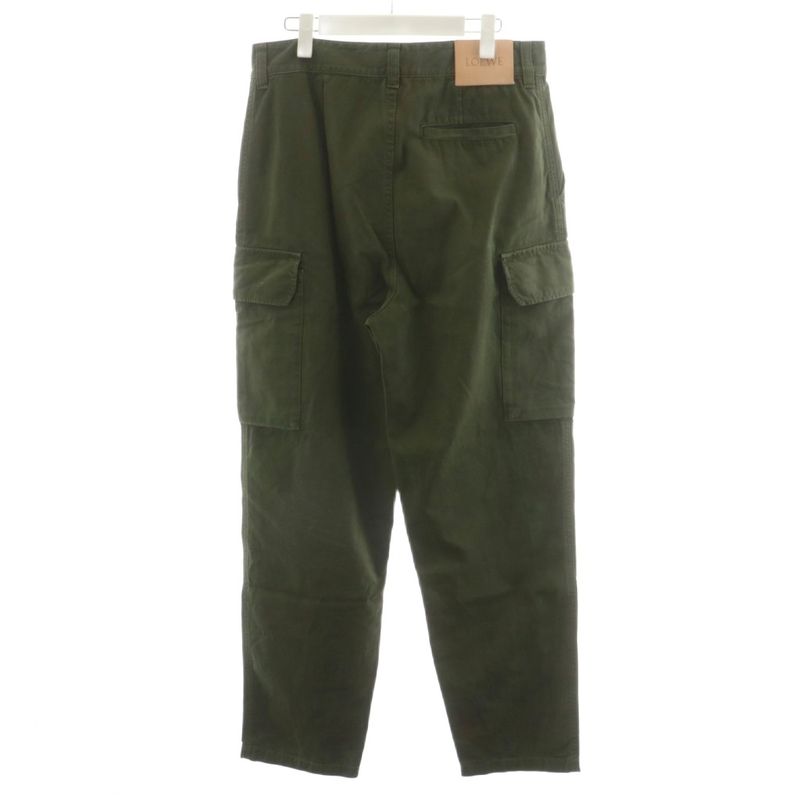 Loewe Cargo Pants Logo Cotton 48 Khaki AN12 AA