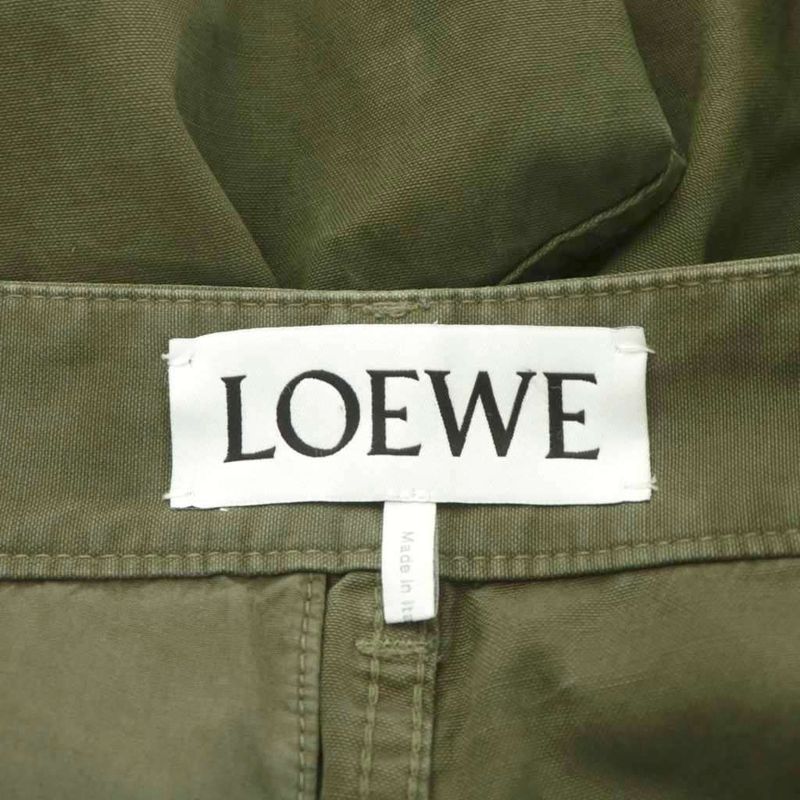 Loewe Cargo Pants Logo Cotton 48 Khaki AN12 AA