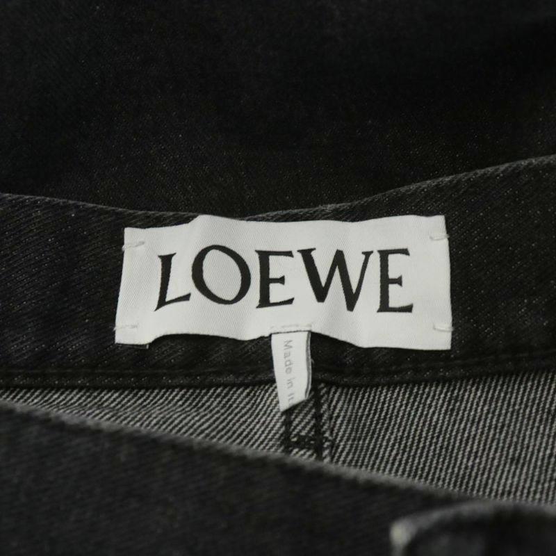 Loewe Straight Leg Jeans Denim Pants Jeans G Pants Button Fly 56 Black H526y11w2
