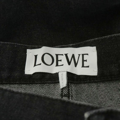 Loewe Straight Leg Jeans Denim Pants Jeans G Pants Button Fly 56 Black H526y11w2