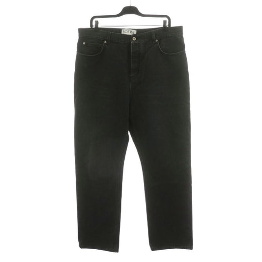 Loewe Straight Leg Jeans Denim Pants Jeans G Pants Button Fly 56 Black H526y11w2