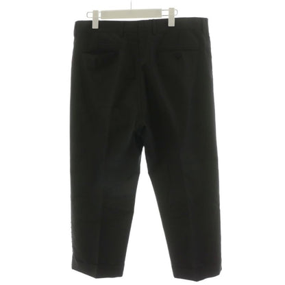 Gucci Pants Slacks Lace Center Press Roll Up Wool Silk Blend Silk 7-48r Black