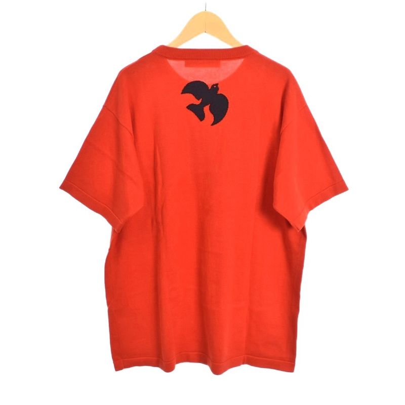 Louis Vuitton 23SS Knit Sweater Short Sleeve Logo Design M Red Rm2319 JL4 Hon01w