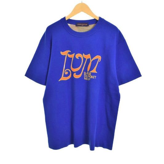 Louis Vuitton 21SS LVM Intarsia Knit Sweater Short Sleeves M Blue Rm211m ZLW