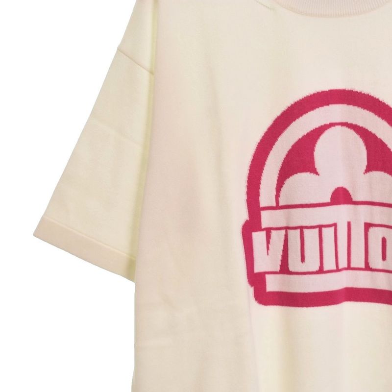 Louis Vuitton 23AW Logo Printed Tee Knit Sweater Short Sleeves Logo Design M