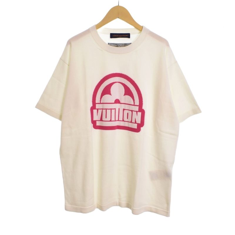 Louis Vuitton 23AW Logo Printed Tee Knit Sweater Short Sleeves Logo Design M