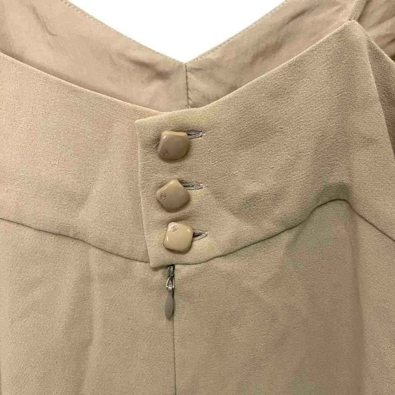 Chanel Silk Cami Dress Sleeveless Back Coco Mark Button Knee Length P16960v09642