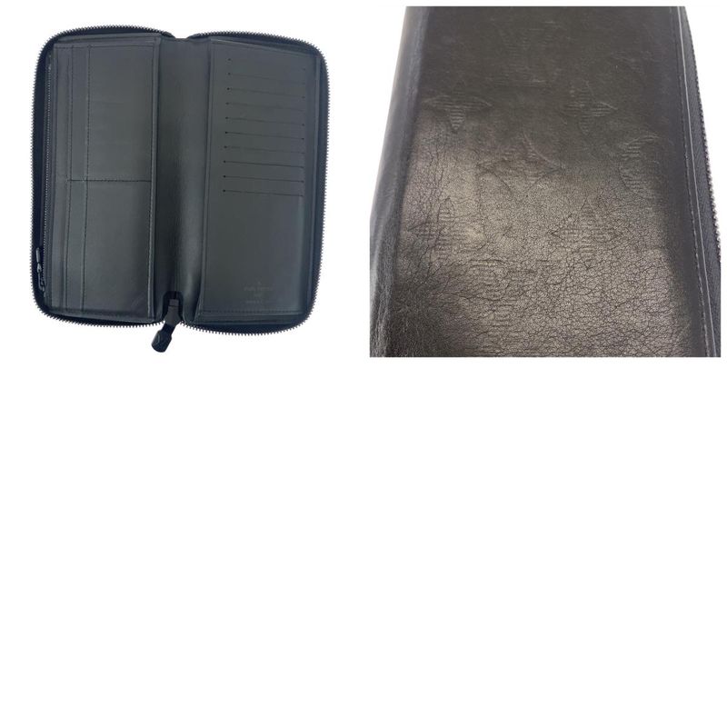 Louis Vuitton Monogram Shadow Zippy Wallet Vertical M62902 Long Wallet Men's