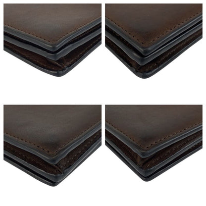 Loewe Anagram Brown Leather Card Case Business Card Holder Men's 505678