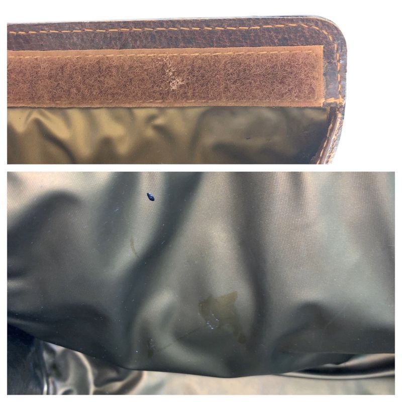 Gucci Vintage Sherry Line Old Gucci Beige Brown GG Supreme Canvas/leather