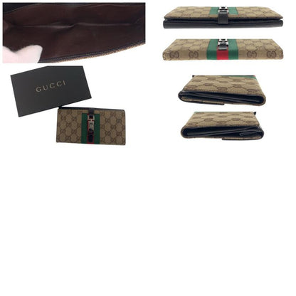 Gucci Jackie Sherry Line Beige Dark Brown Silver Hardware GG Canvas/leather 035