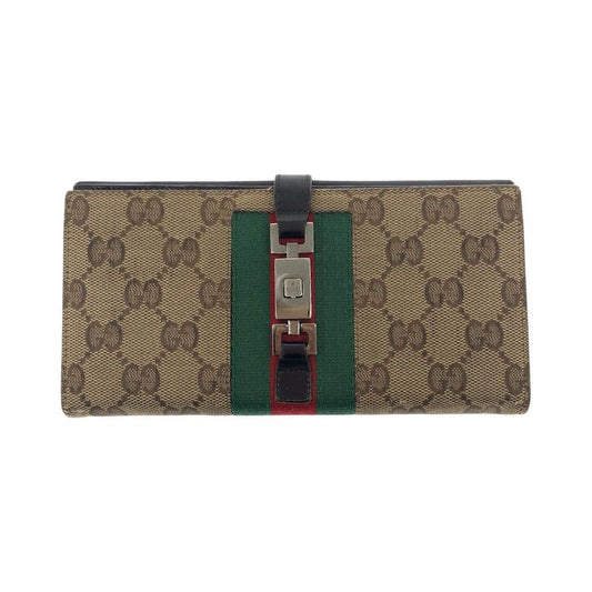 Gucci Jackie Sherry Line Beige Dark Brown Silver Hardware GG Canvas/leather 035