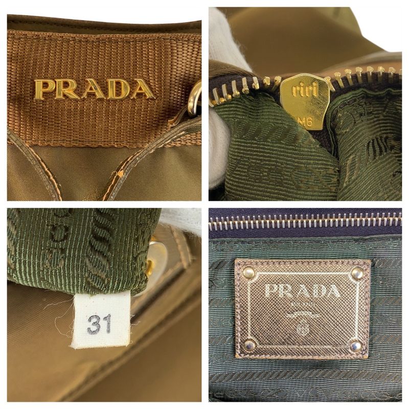 Prada Khaki Nylon 31 Tote Handbag Women 505772