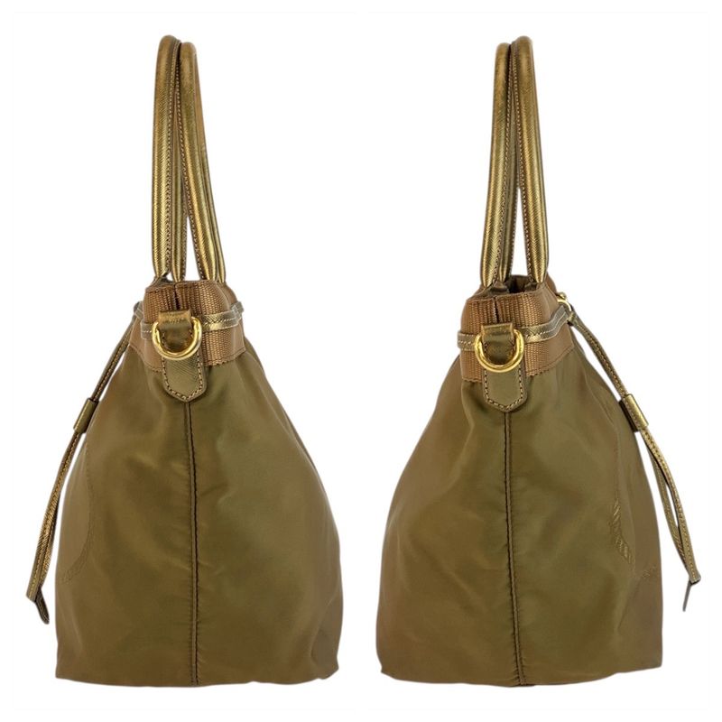 Prada Khaki Nylon 31 Tote Handbag Women 505772