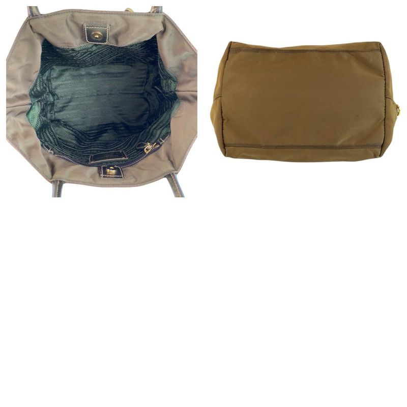 Prada Khaki Nylon 31 Tote Handbag Women 505772
