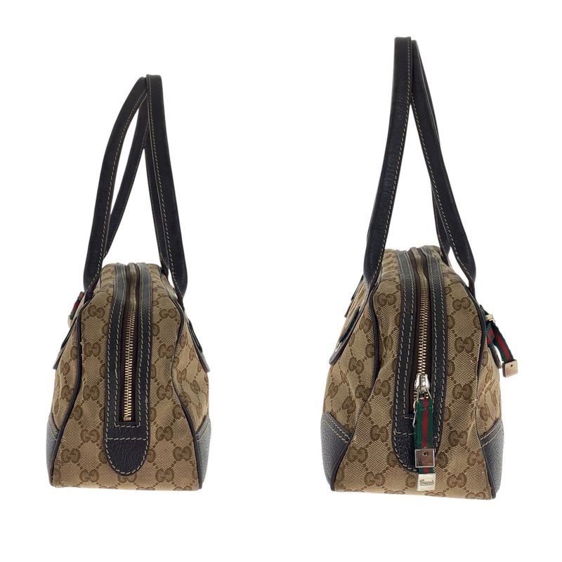 Gucci Printhie Sherry Line Beige Dark Brown Gold Hardware GG Canvas/leather