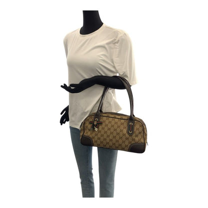 Gucci Printhie Sherry Line Beige Dark Brown Gold Hardware GG Canvas/leather