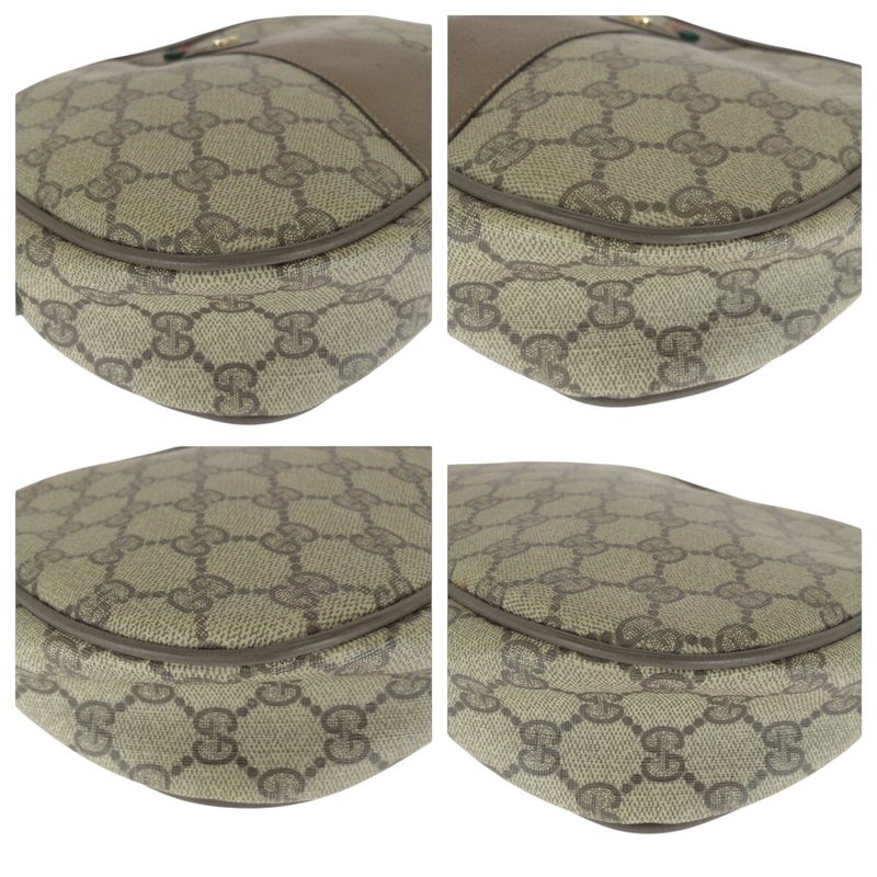 Gucci Sherry Line Beige Brown GG Supreme Canvas 89 01 034 Clutch Bag Second Bag