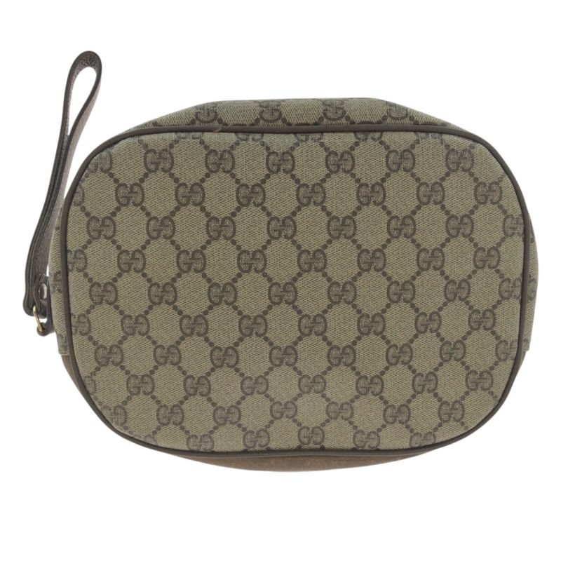 Gucci Sherry Line Beige Brown GG Supreme Canvas 89 01 034 Clutch Bag Second Bag