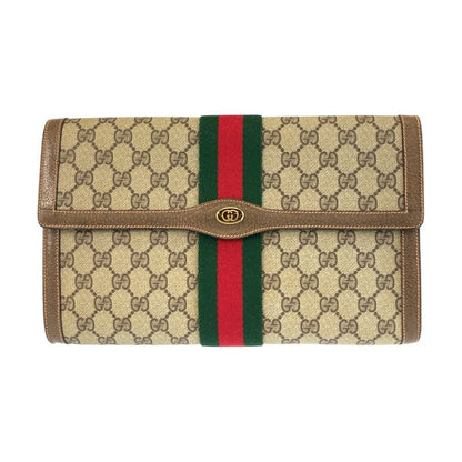 Gucci Vintage Sherry Line GG Supreme Canvas 89 01 007 Clutch Bag Second Bag Men
