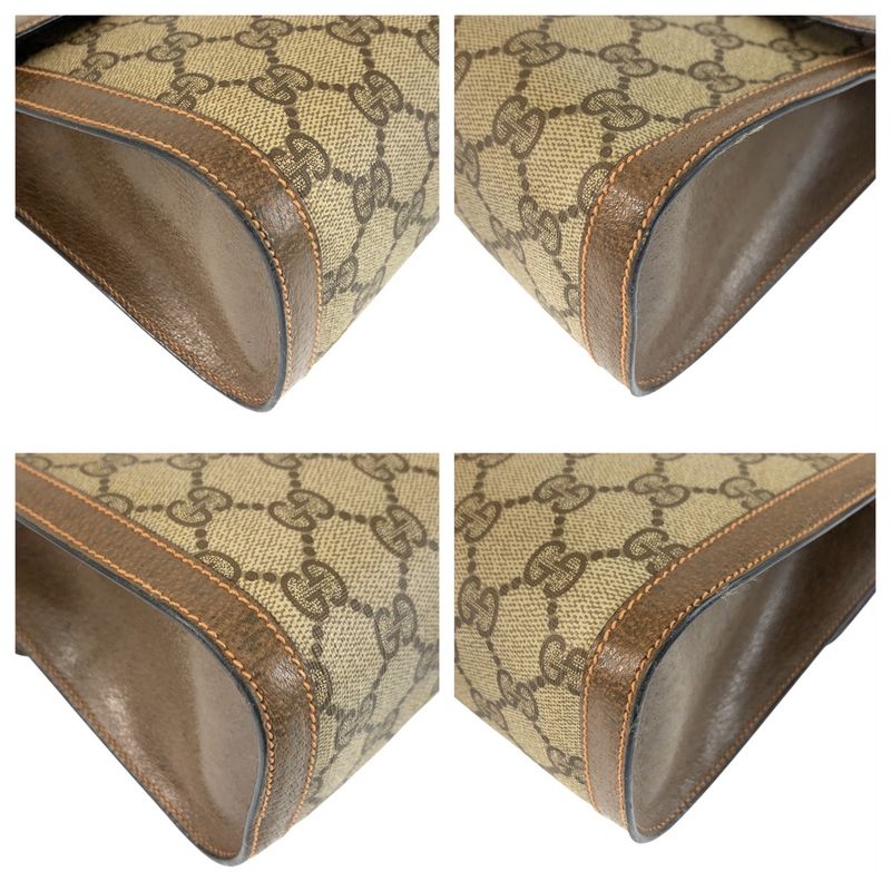 Gucci Vintage Sherry Line GG Supreme Canvas 89 01 007 Clutch Bag Second Bag Men