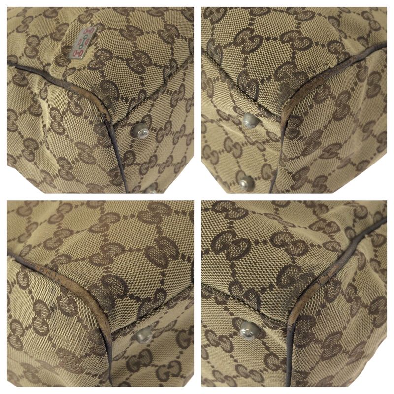 Gucci Sherry Line GG Pattern Beige Silver Hardware GG Canvas/leather 145758