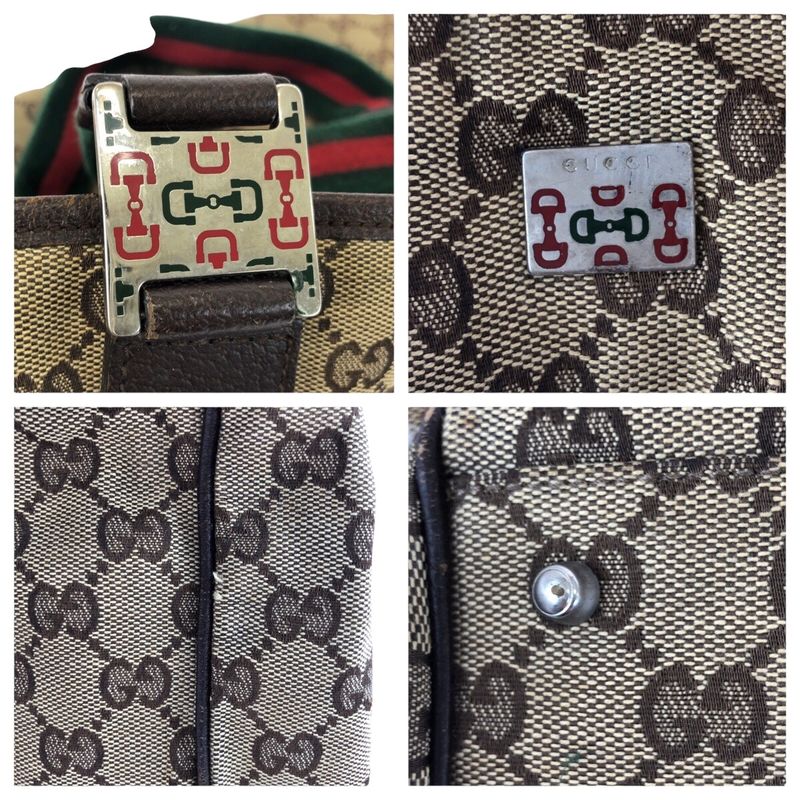 Gucci Sherry Line GG Pattern Beige Silver Hardware GG Canvas/leather 145758