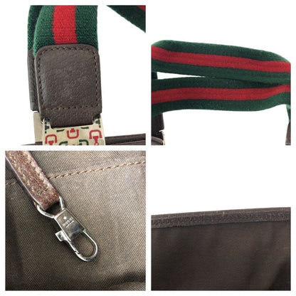 Gucci Sherry Line GG Pattern Beige Silver Hardware GG Canvas/leather 145758