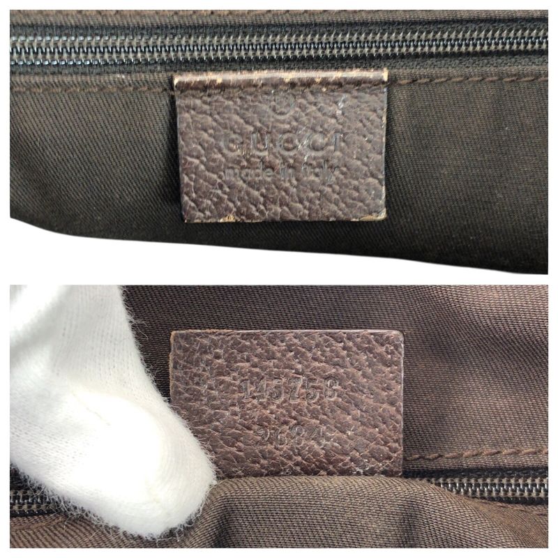 Gucci Sherry Line GG Pattern Beige Silver Hardware GG Canvas/leather 145758