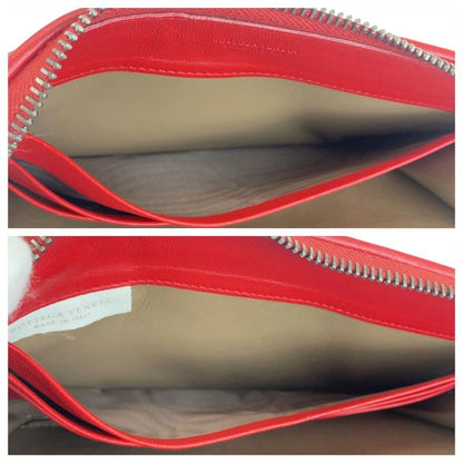 Bottega Veneta Bottega Veneta Intrecciato Red Leather Bo6858141w Long Wallet